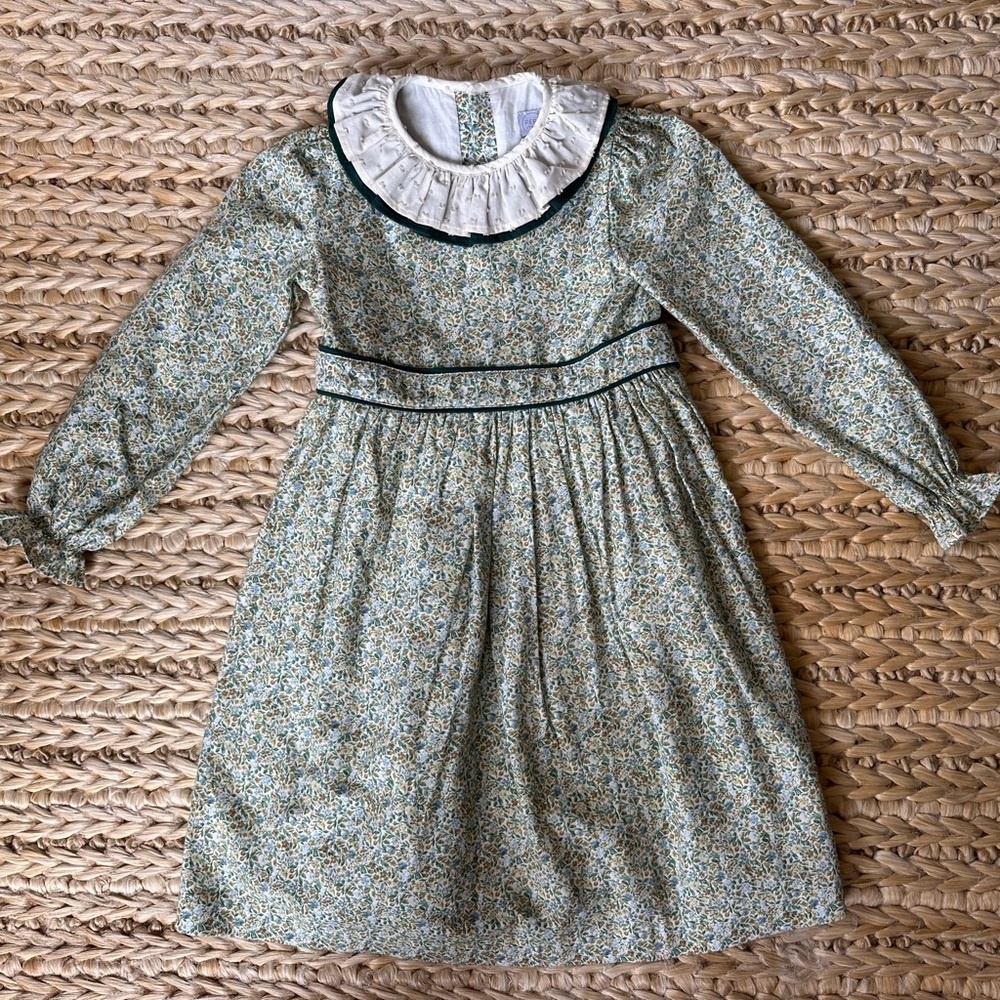 Pepa London Floral Long Sleeve Dress with Ruffled Collar 8y